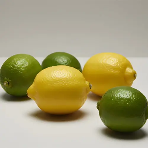 Close-up of a person holding fresh lemons and limes, showcasing vibrant citrus quality.