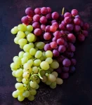 Clusters of fresh table grapes from Peru.
